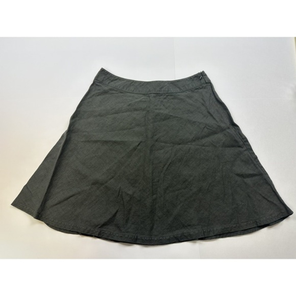 Women's Emporio Armani Gray Mini Skirt‎ Size 40 100% Linen